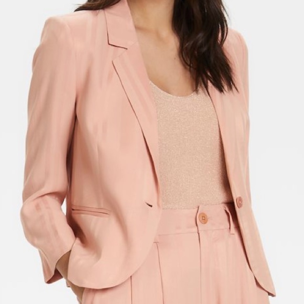 Part Two Blazer, color - cream/peachy/pink, size 34